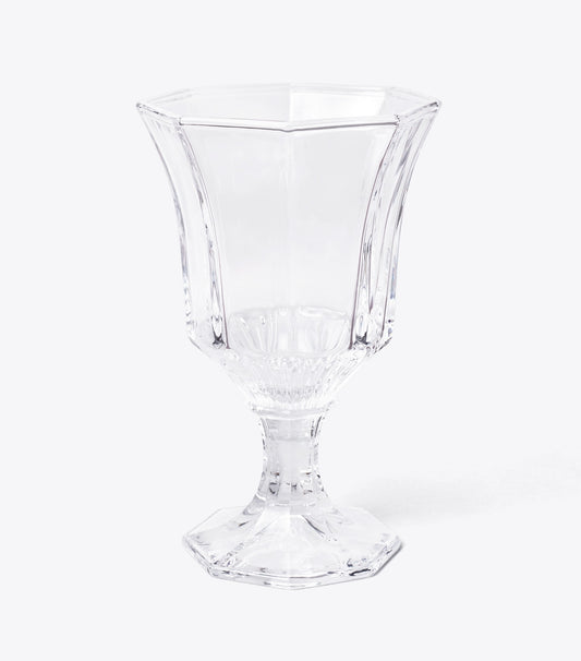 Tory Burch Signature - Pressed-Glass Wine Glass, Set of 4 - Clear
