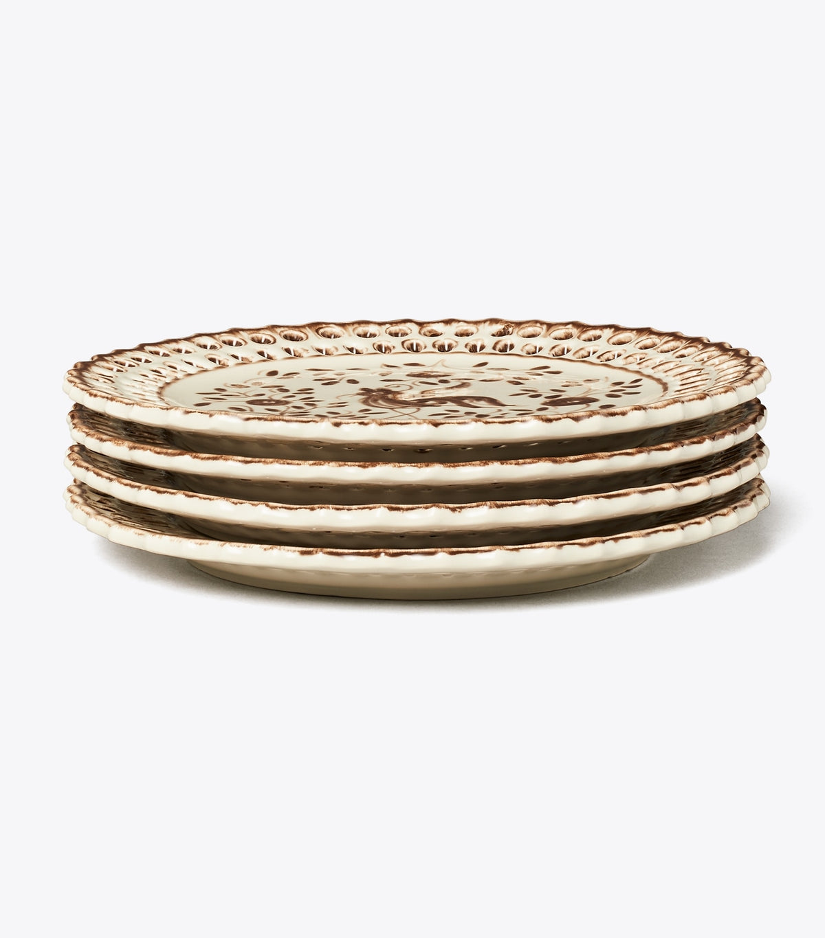 Tory Burch Smart Buy - Oiseau Salad Plate, Set Of 4 - Brown