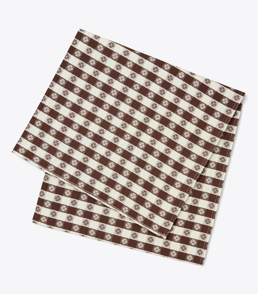 Tory Burch Classic - Gingham 70\ - Brown