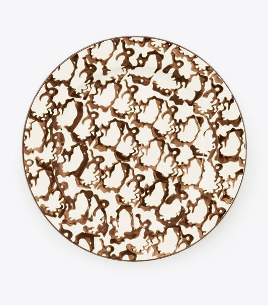Tory Burch Essential - Spongeware Dinner Plate, Set of 2 - Brown/Smoke Ring