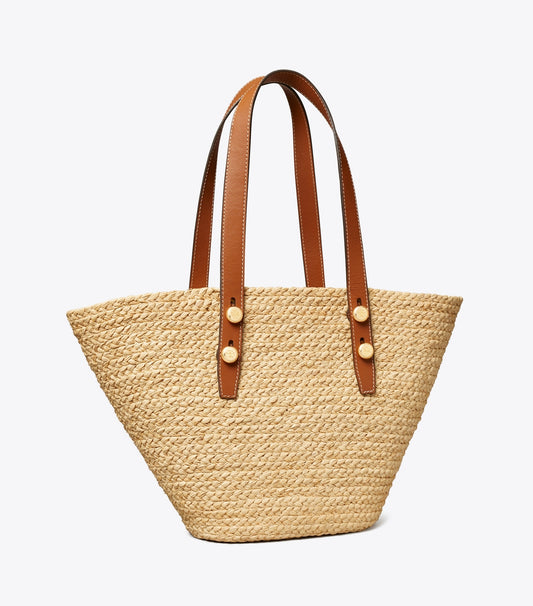 Tory Burch New - Small Romy Basket Tote - Natural