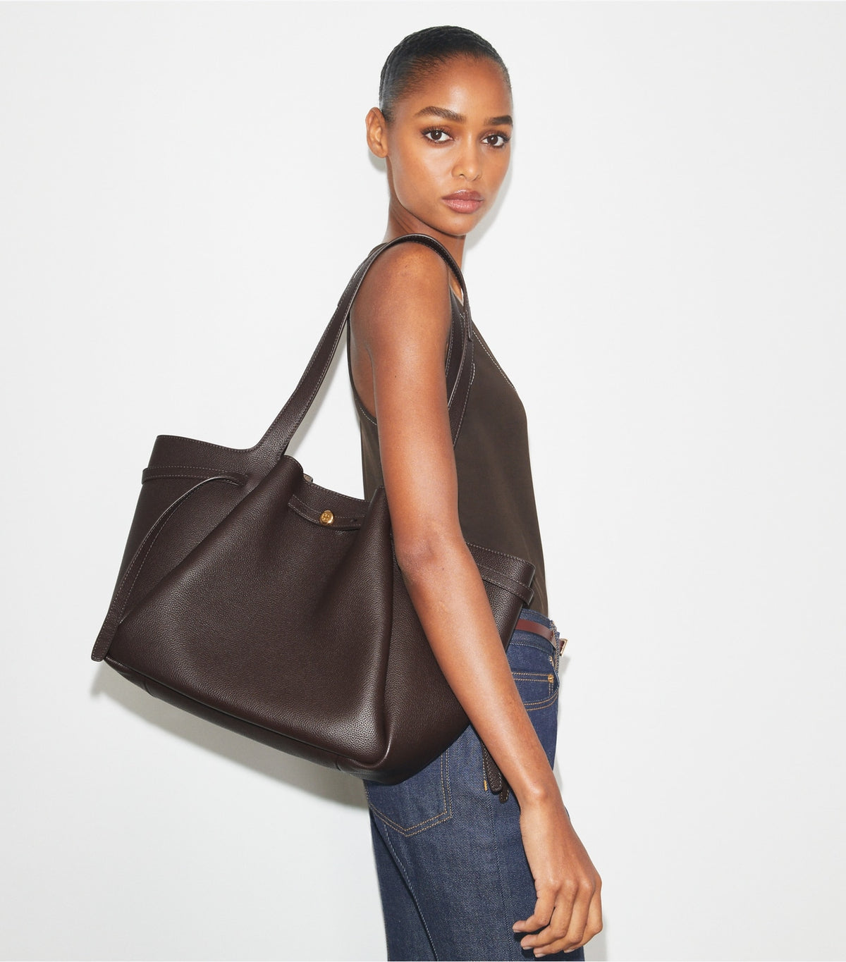 Tory Burch Best Price - Romy Tote - Deep Brown