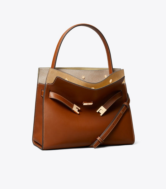 Tory Burch Special Offer - Small Lee Radziwill Double Bag - Aged Tan