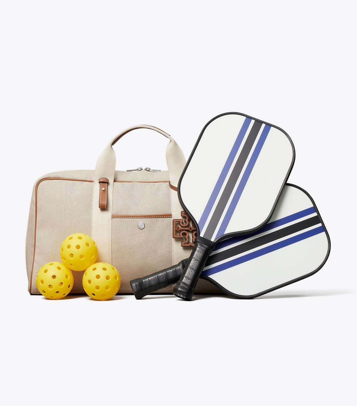 Tory Burch Best Seller - Splash Pickleball Tote - White / Blue