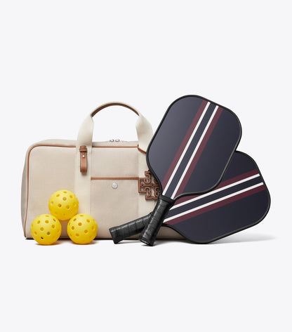 Tory Burch Trending - Two-Tone Canvas Pickleball Tote - Natural / Brown