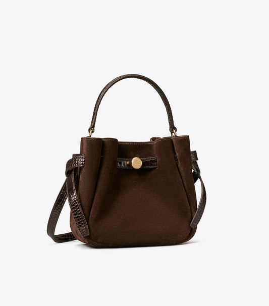 Tory Burch Customer Favorite - Mini Romy Suede Bucket Bag - Dark Cocoa