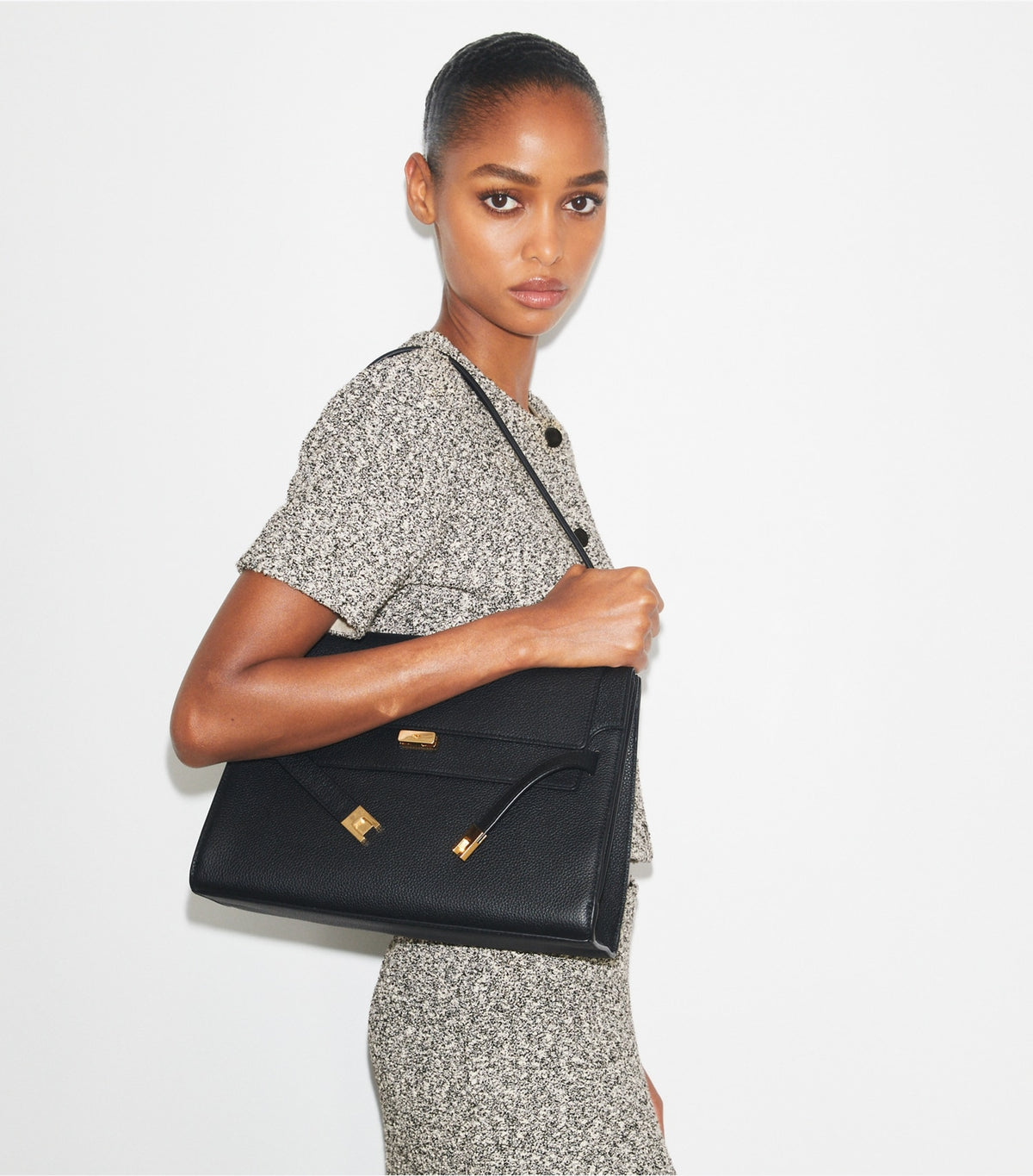 Tory Burch Best Price - Large Lee Radziwill Shoulder Bag - Black