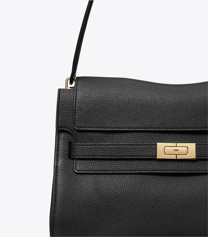 Tory Burch Best Price - Large Lee Radziwill Shoulder Bag - Black