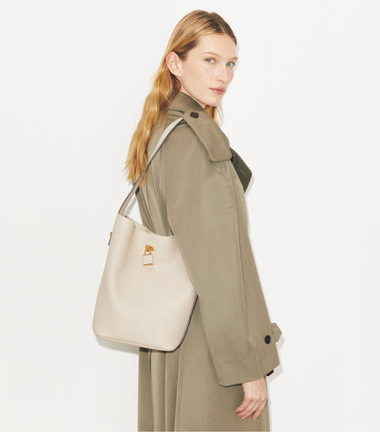 Tory Burch Featured - Lock Slim Bucket Bag - Light Stone