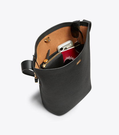 Tory Burch Featured - Lock Slim Bucket Bag - Light Stone