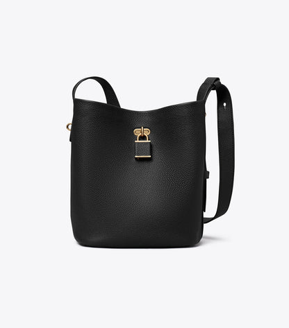 Tory Burch Classic - Medium Lock Slim Bucket Bag - Black