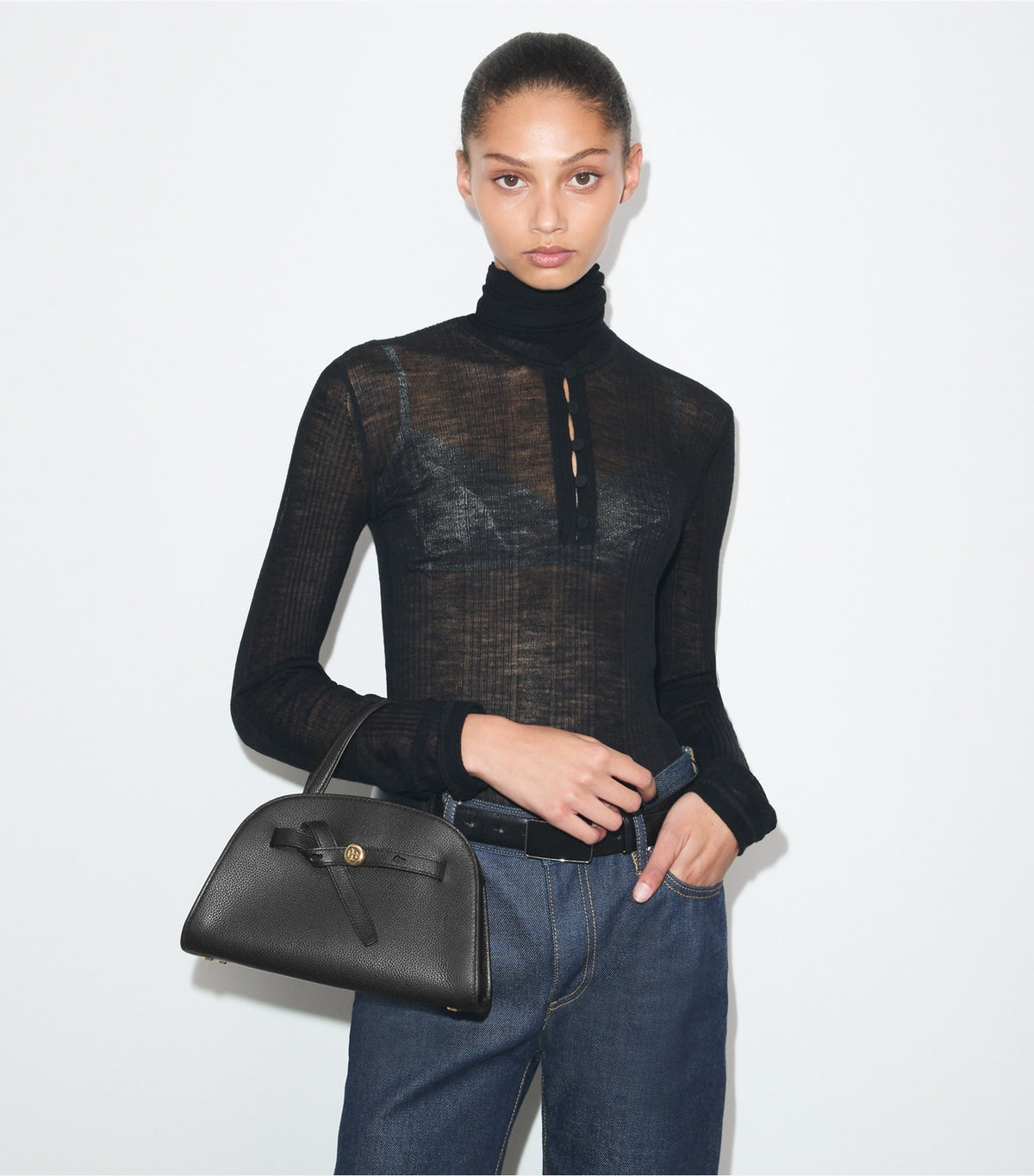 Tory Burch Popular - Small Romy Bauletto - Black