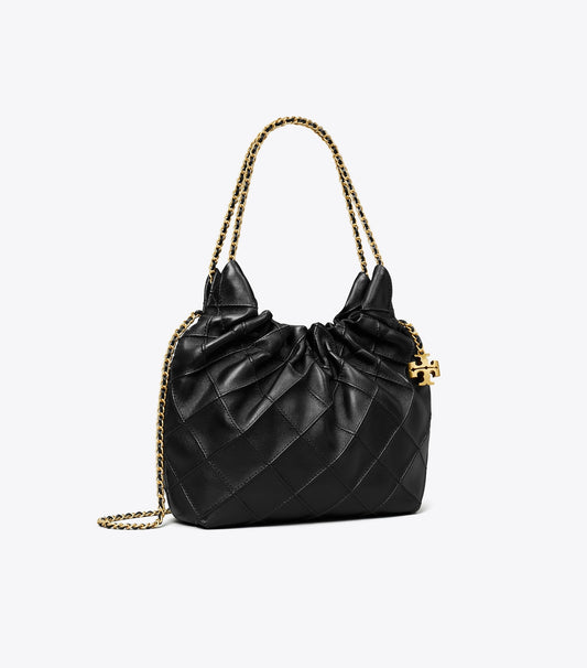 Tory Burch Best Seller - Mini Fleming Soft Hobo Bag - Black
