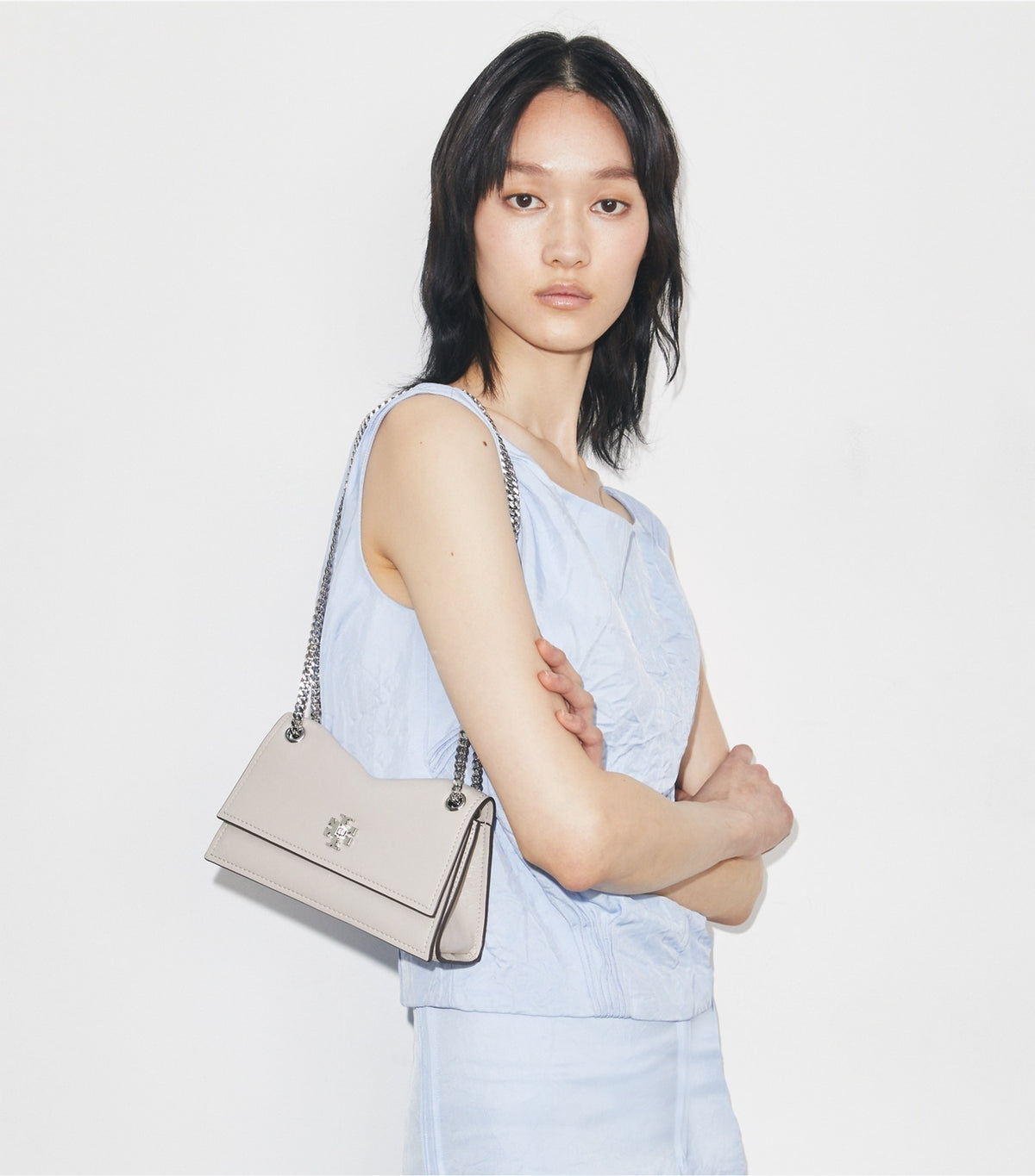 Tory Burch Popular - Mini Kira Turnlock Shoulder Bag - Dove Gray