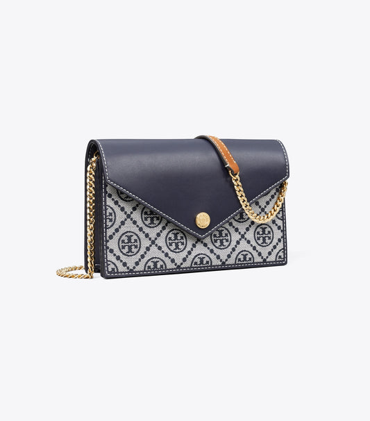 Tory Burch Customer Favorite - T Monogram Envelope Crossbody - Tory Navy