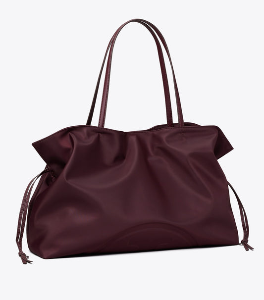 Tory Burch Featured - Ella Nylon Drawstring Tote - Dark Carmine
