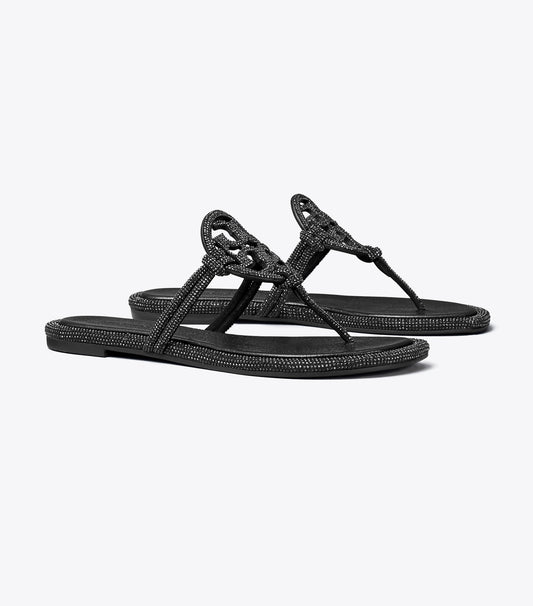 Tory Burch Recommended - Miller Pavé Knotted Sandal - Perfect Black