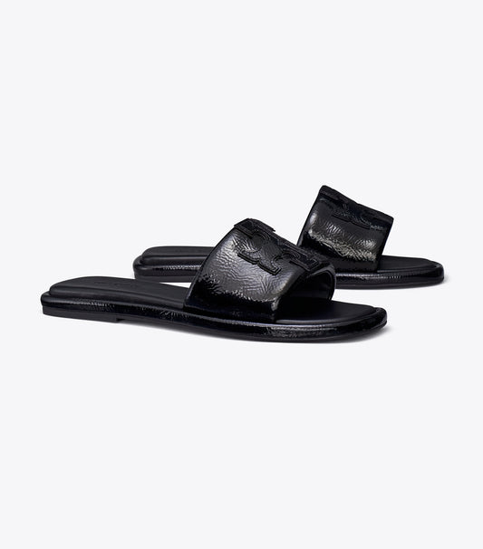 Tory Burch Smart Buy - Double T Sport Slide - Perfect Black