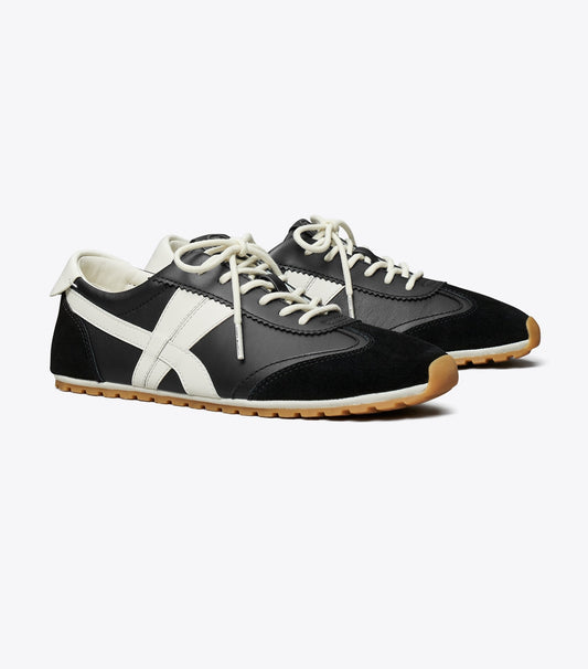 Tory Burch Smart Buy - Hank Field Sneaker - Black / Cream / Black