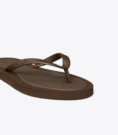 Tory Burch Classic - Kira Padded Flip-Flop - Dark Cocoa / Dark Cocoa