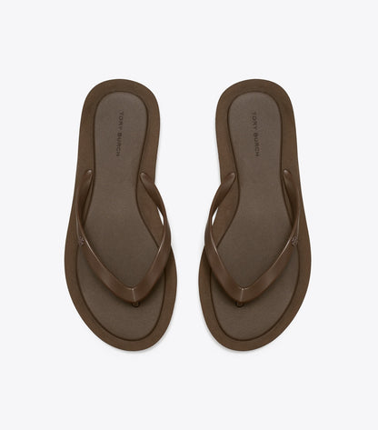 Tory Burch Classic - Kira Padded Flip-Flop - Dark Cocoa / Dark Cocoa
