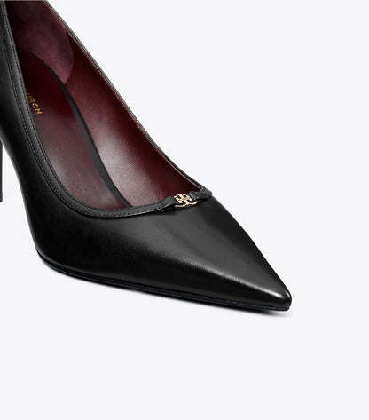 Tory Burch Latest - Double T Buckle Pump - Perfect Black / Perfect Black
