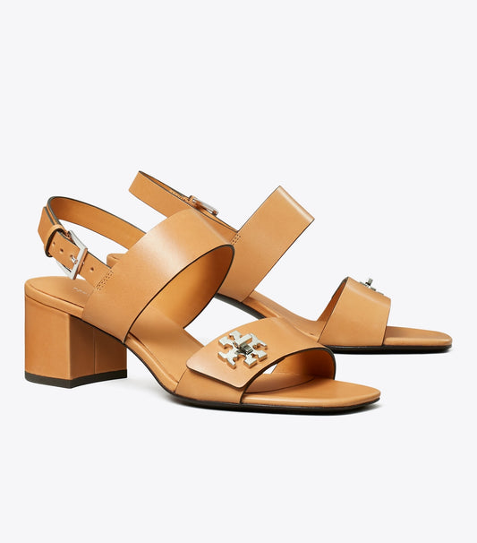 Tory Burch Best Price - Turnlock Heeled Sandal - Camello