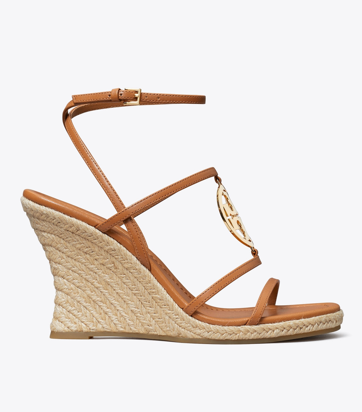 Tory Burch Essential - Miller Capri Espadrille Wedge - Caramel Corn / Gold