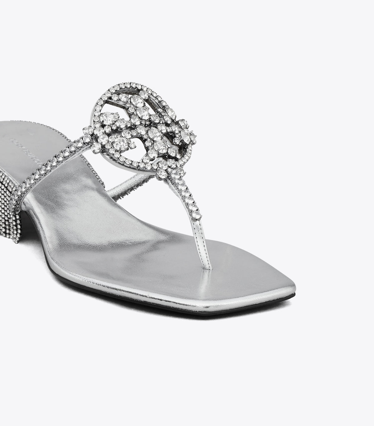 Tory Burch Value - Miller Crystal Kitten Heel - Silver / Silver