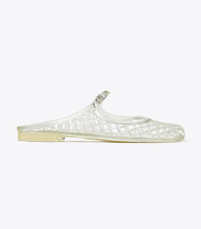 Tory Burch Trusted - Mellow Mary Jane Jelly - Clear / Silver
