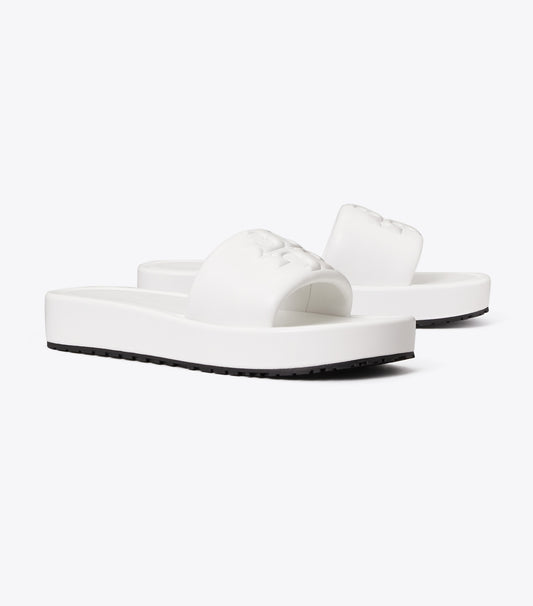 Tory Burch Popular - Double T Sport Platform Slide - Cirrus Cloud