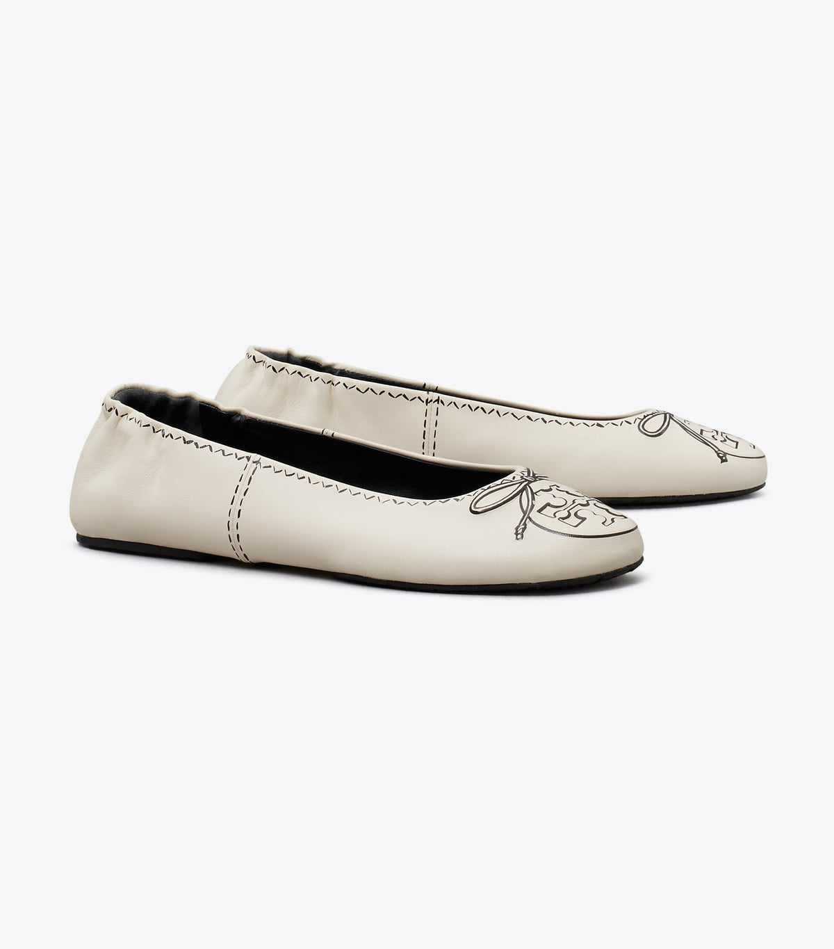 Tory Burch Everyday - Reva Travel Ballet - New Cream