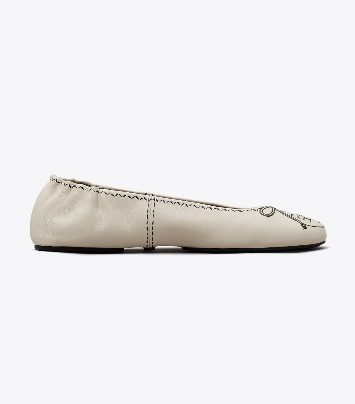 Tory Burch Everyday - Reva Travel Ballet - New Cream