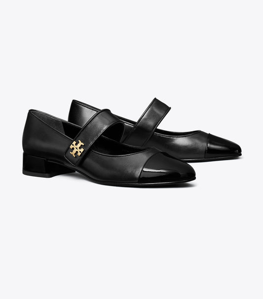 Tory Burch Latest - Cap-Toe Mary Jane - Perfect Black / Perfect Black