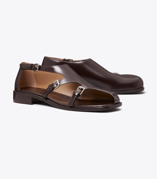 Tory Burch Recommended - Multi-Buckle Monk Strap - Dark Umber