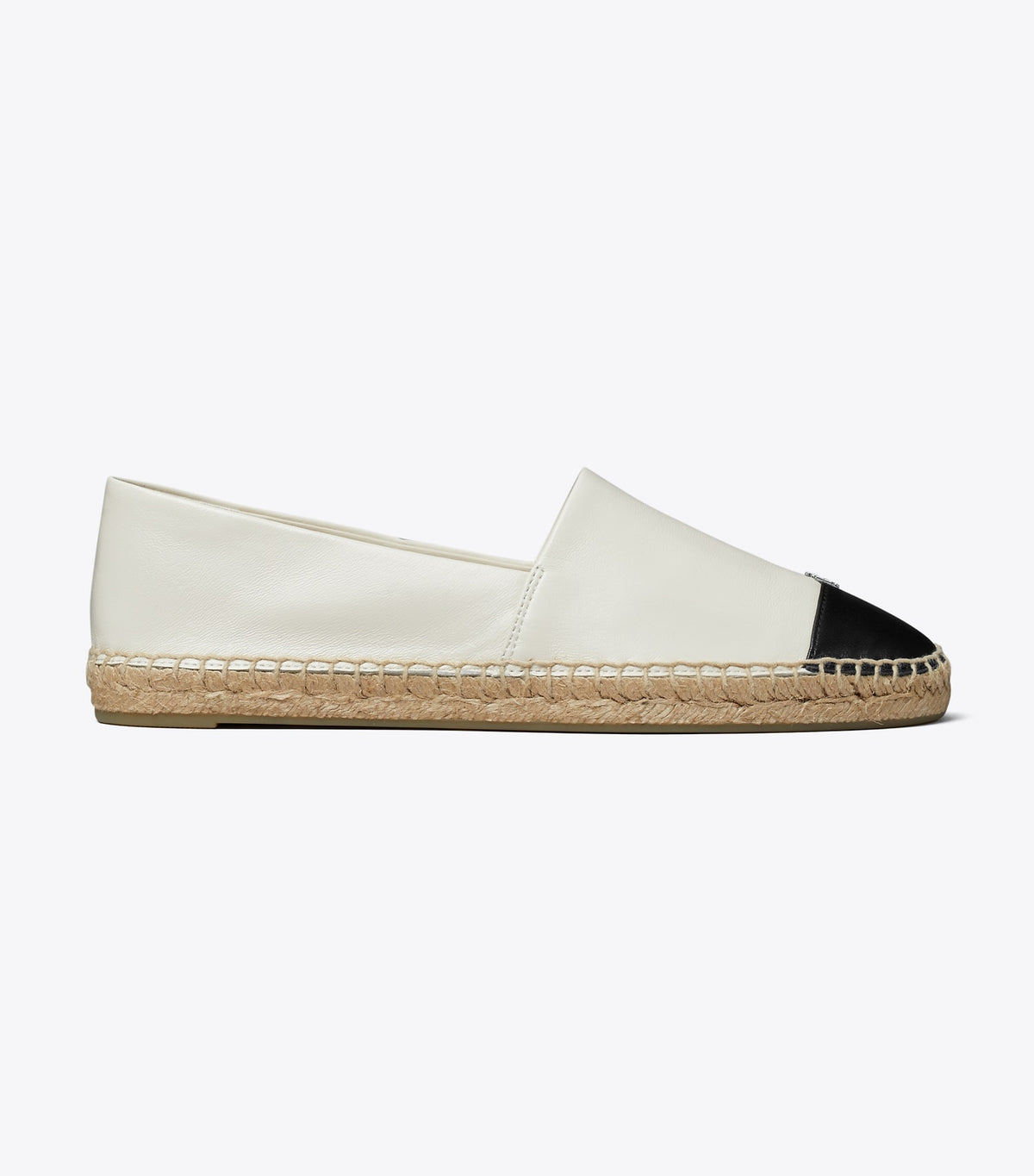 Tory Burch Classic - Cap-Toe Espadrille - Light Cream / Perfect Black