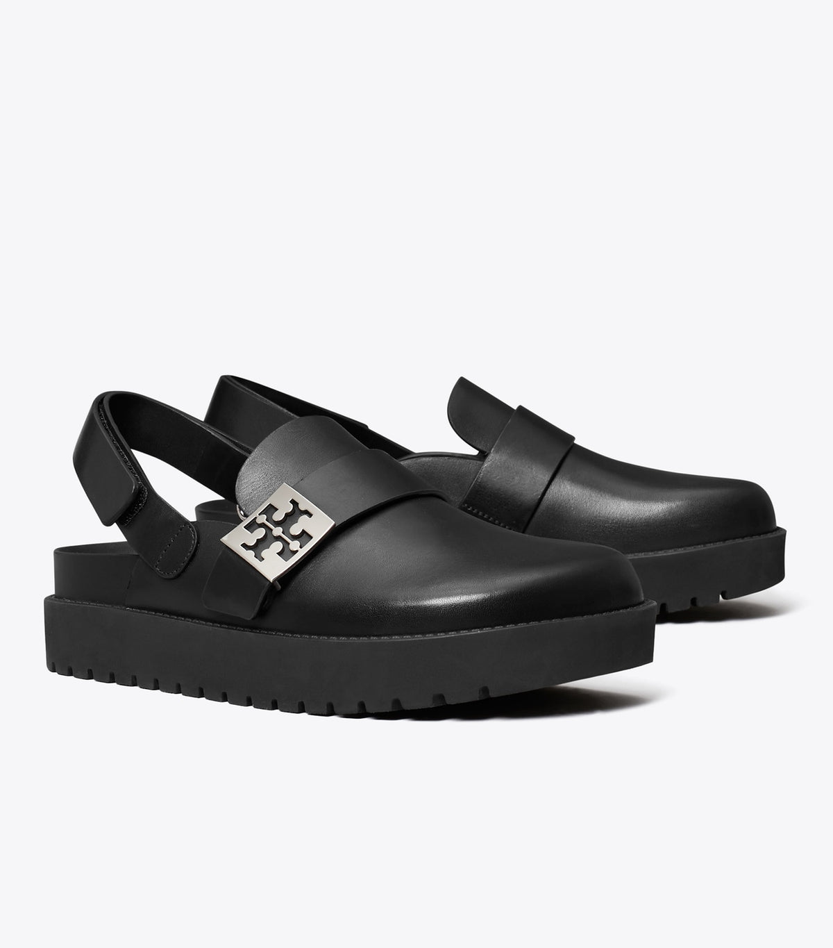 Tory Burch Latest - Mellow Sport Mule - Perfect Black / Silver