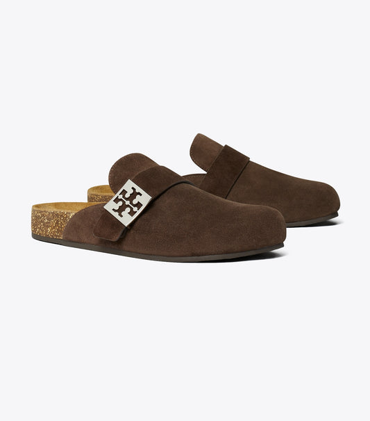 Tory Burch Trusted - Mellow Mule - Dark Cocoa / Silver
