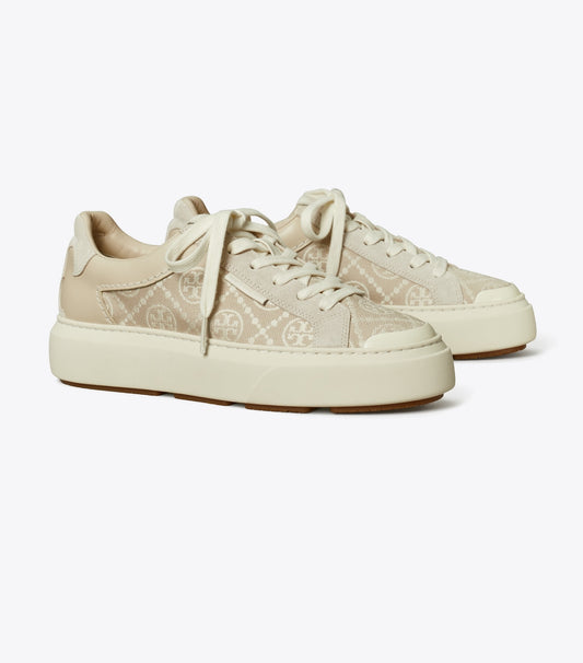 Tory Burch Essential - T Monogram Ladybug Sneaker - Birch / New Cream / Calcare