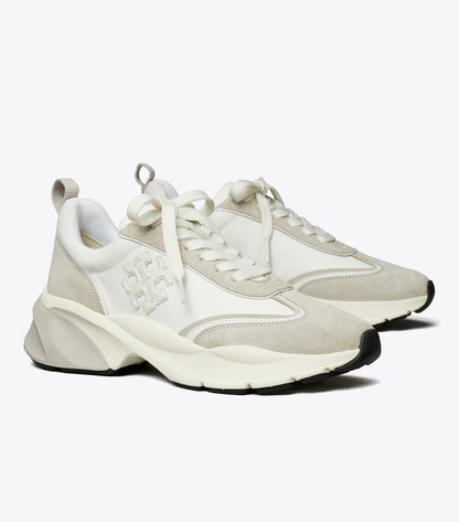 Tory Burch Quality - Good Luck Trainer - White / Fossil Stone