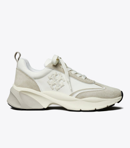 Tory Burch Quality - Good Luck Trainer - White / Fossil Stone