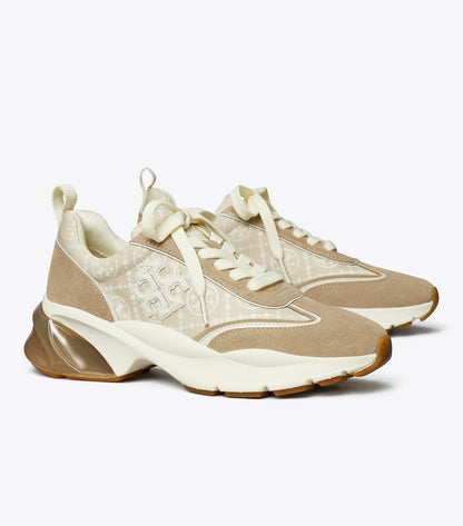 Tory Burch Recommended - T Monogram Good Luck Trainer - Birch / Avola