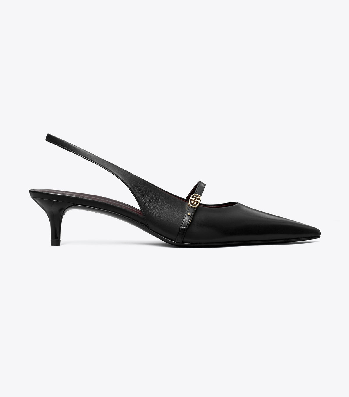 Tory Burch Premium - Double T Buckle Mary Jane Slingback - Perfect Black / Perfect Black