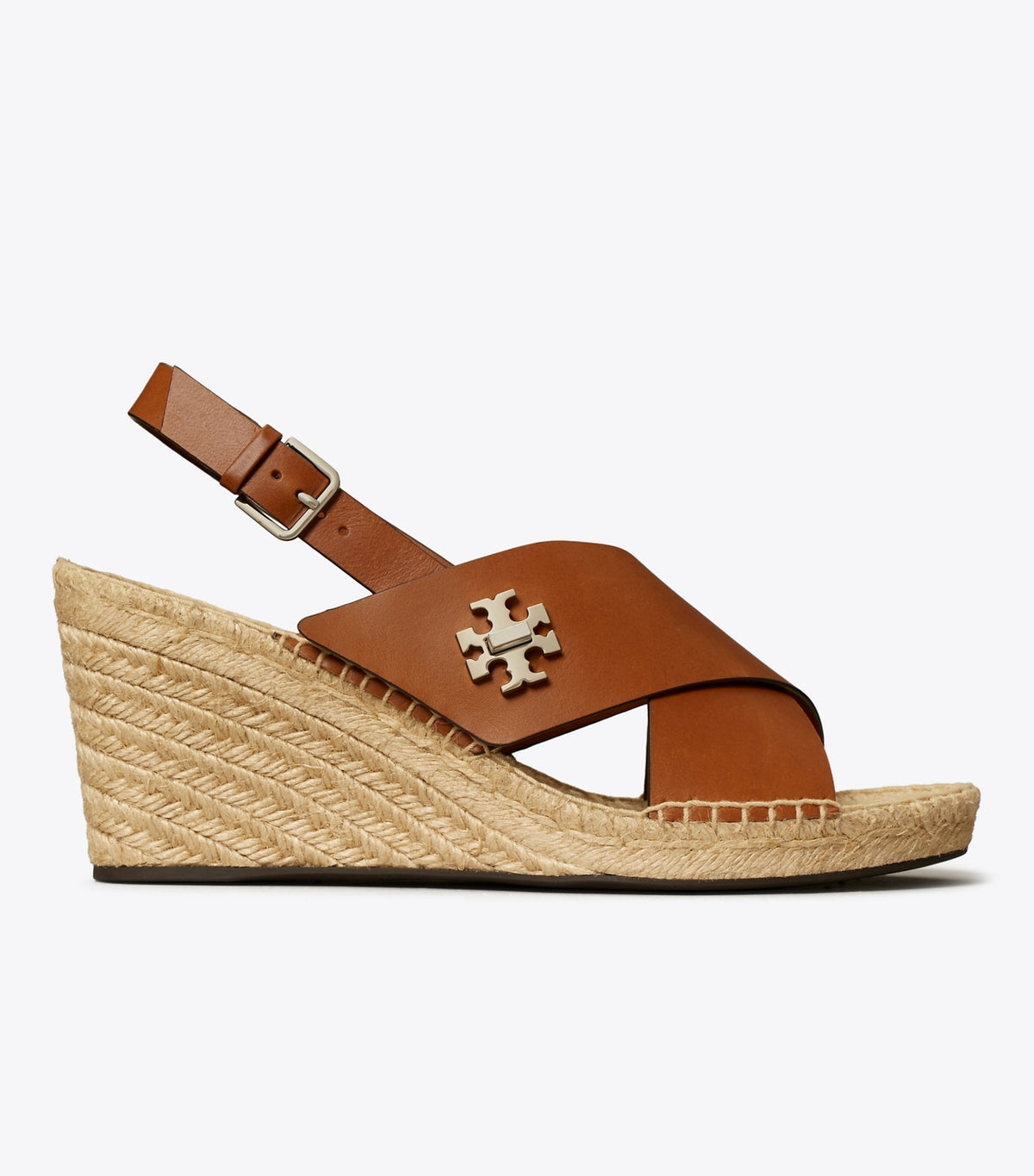 Tory Burch Latest - Turnlock Wedge Espadrille - Classic Cuoio