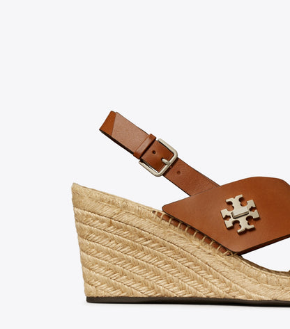 Tory Burch Latest - Turnlock Wedge Espadrille - Classic Cuoio