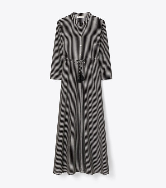 Tory Burch Popular - Striped Cotton Dress - Black Stripe