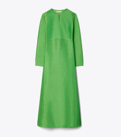 Tory Burch Latest - Long Linen Caftan - Bright Green