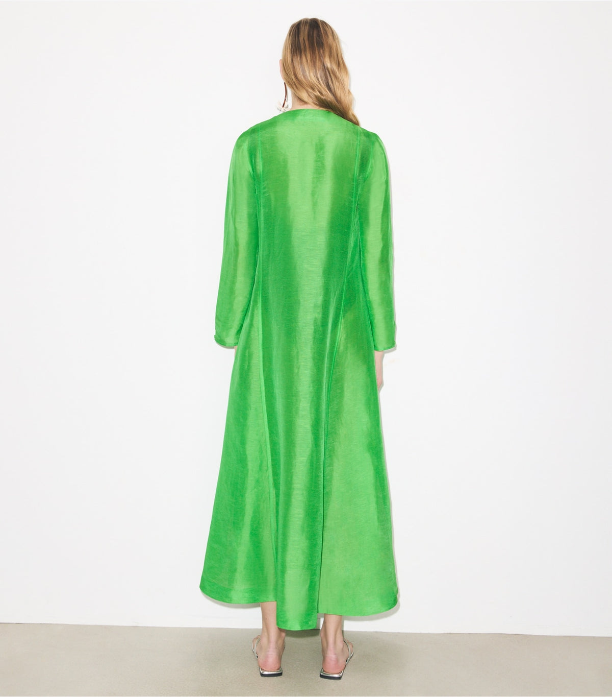 Tory Burch Latest - Long Linen Caftan - Bright Green