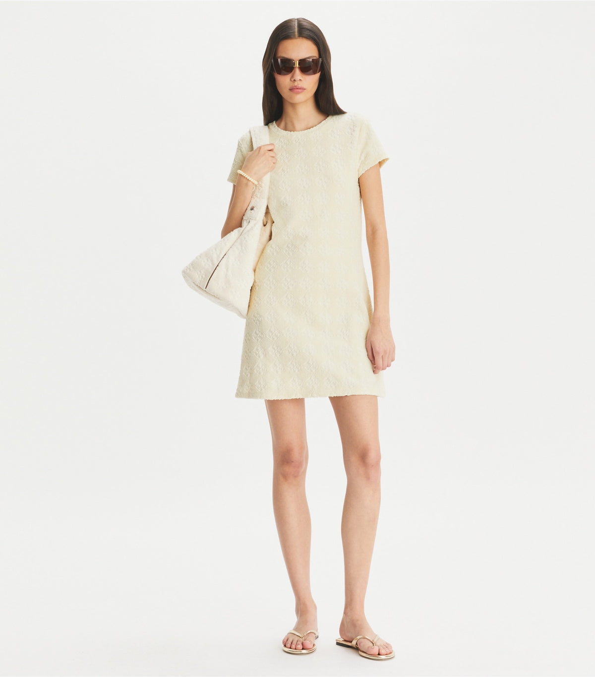 Tory Burch Recommended - Terry Jacquard Logo Shirtdress - New Ivory