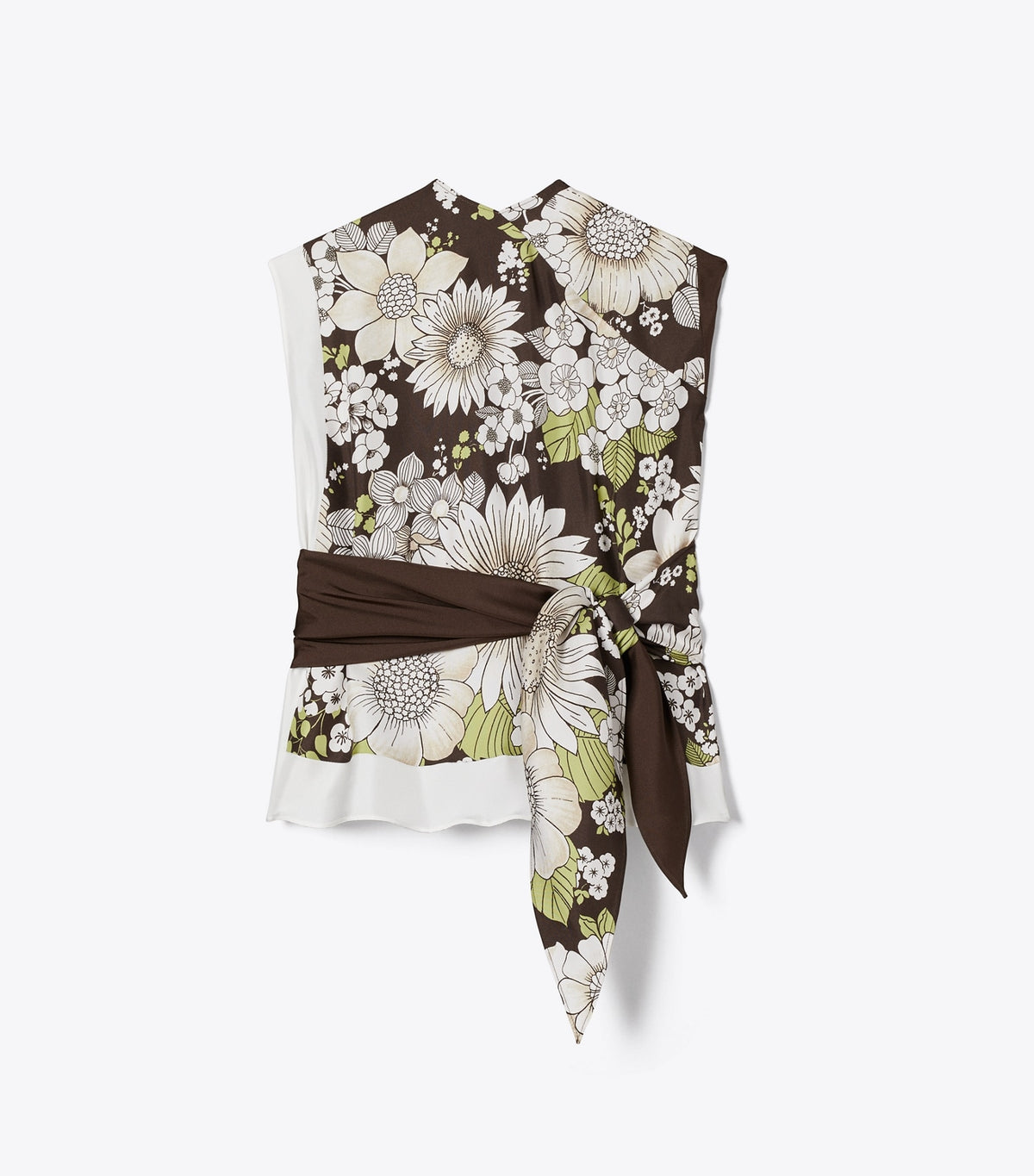 Tory Burch Smart Buy - Printed Silk Top - Brown Floral